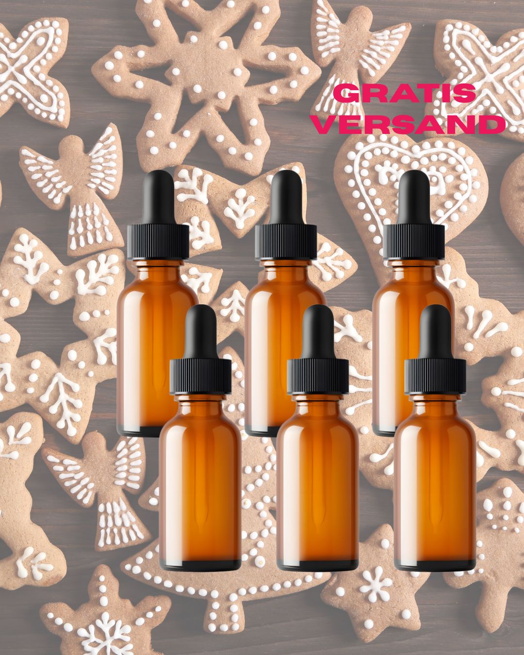 WEIHNACHTSKEKSE I NATURREINE ÄTHERISCHE DUFTMISCHUNG I 6 x 100ml