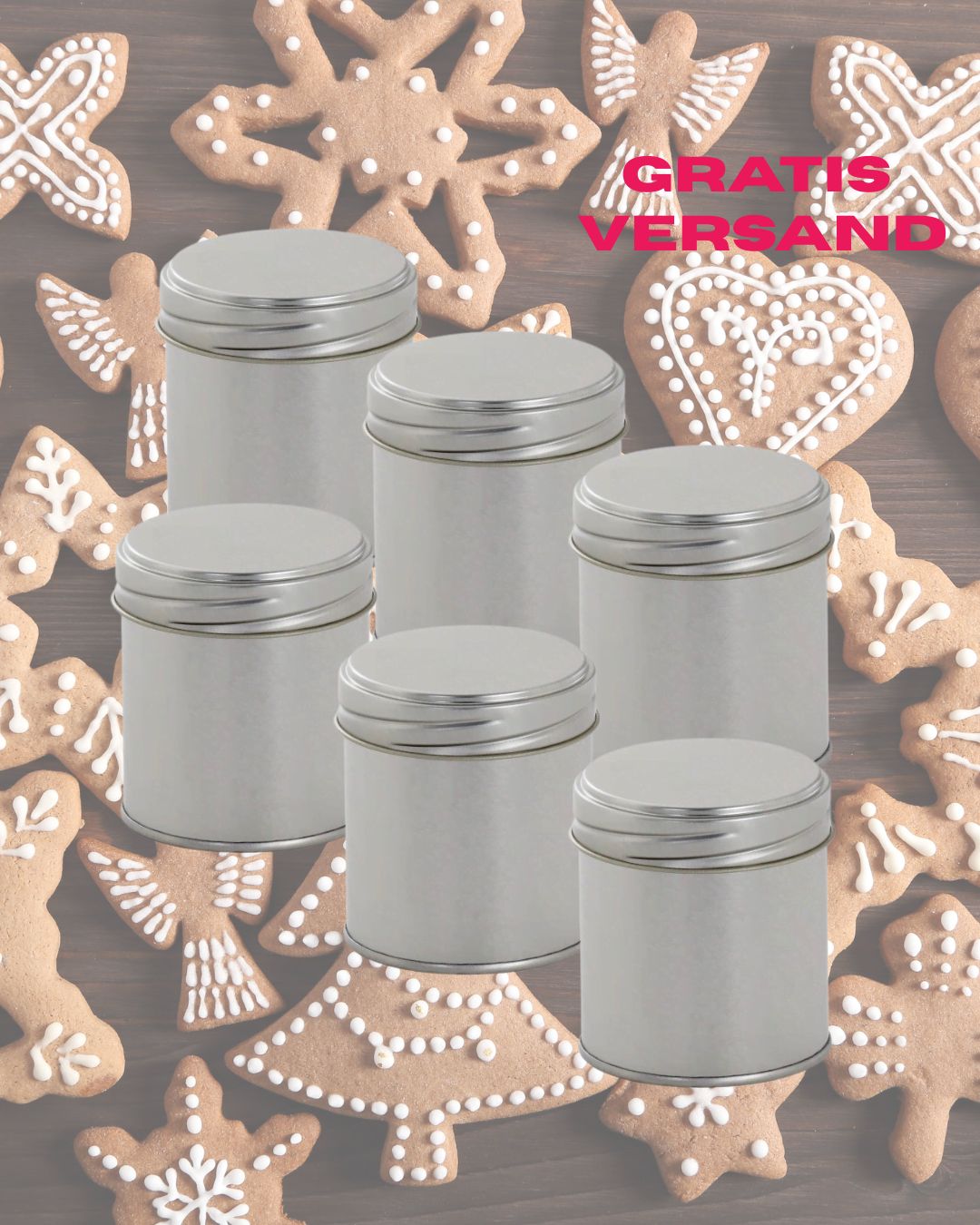 WEIHNACHTSKEKSE DUFTKERZE Set I 6x25 Stunde Brenndauer