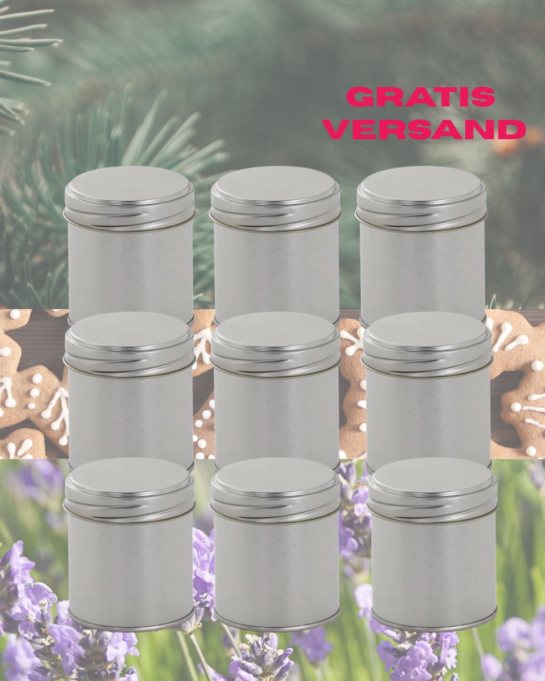 ALL IN DUFTKERZE Set I 9x25 Stunde Brenndauer